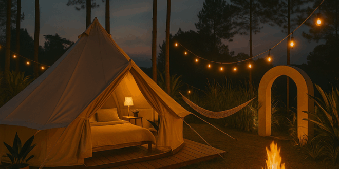 Glamping kala senja bacatimes